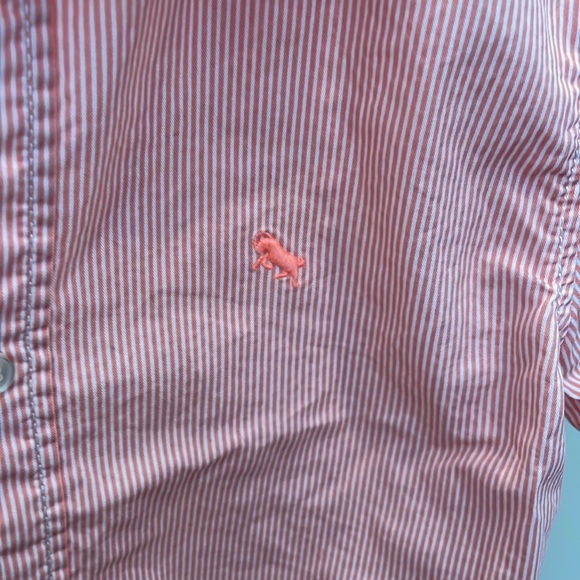 H&M Pale orange striped button down shirt - Picture 2 of 6